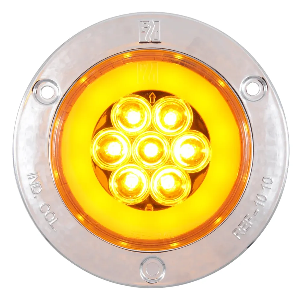Foco 3 Pulgadas Halo Base Cromada Ambar